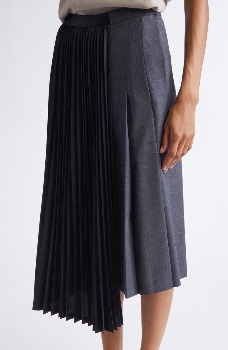 Undercover Mixed Media Skirt, Alternate, color, Navy