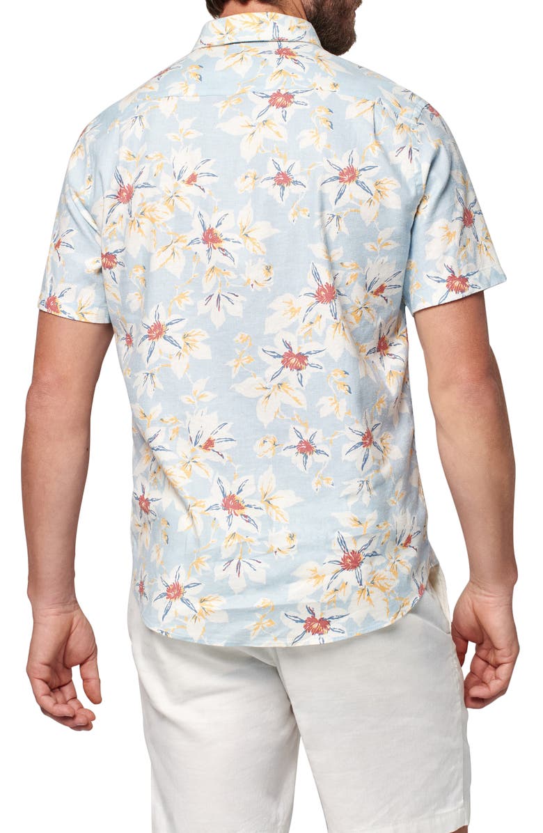 Faherty Breeze Short Sleeve Button-Up Shirt, Alternate, color, 