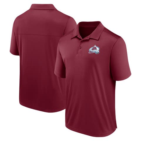 Men's Fanatics Branded  Burgundy Colorado Avalanche Left Side Block Polo