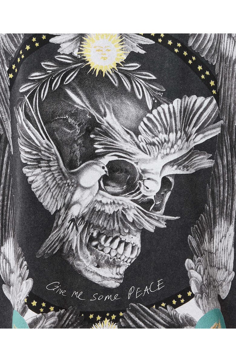 AllSaints Mysteries Cotton Graphic T-Shirt, Alternate, color, Washed Black