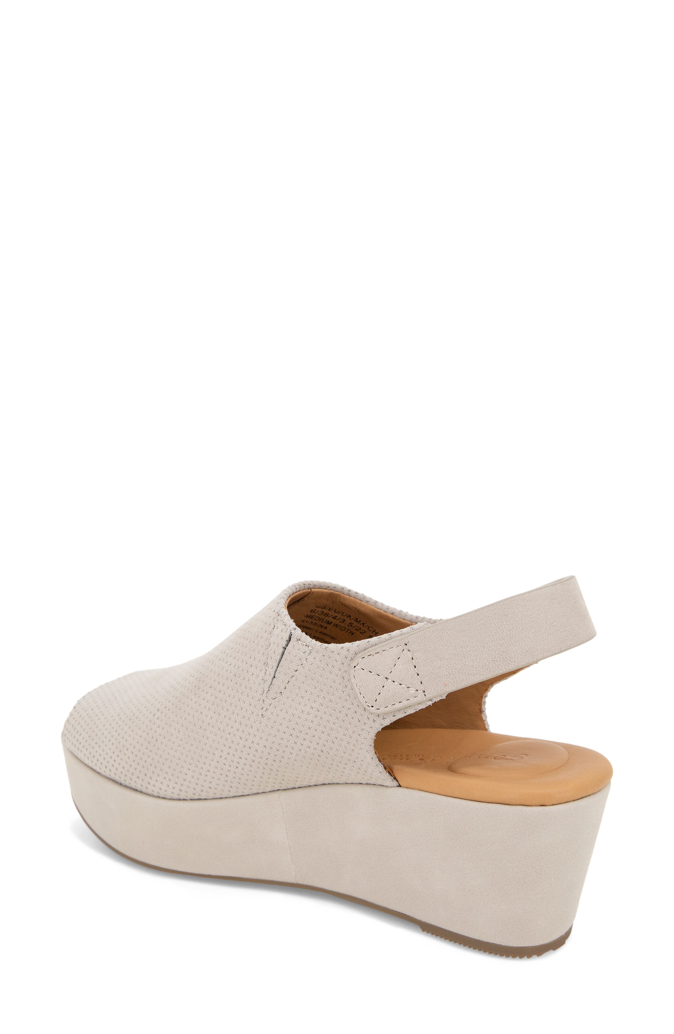 Gentle Souls Nyssina Platform Slingback Sandal, Alternate, color, Mushroom Nubuck