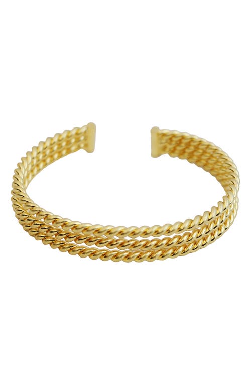 Panacea Rope Cuff Bracelet In Gold