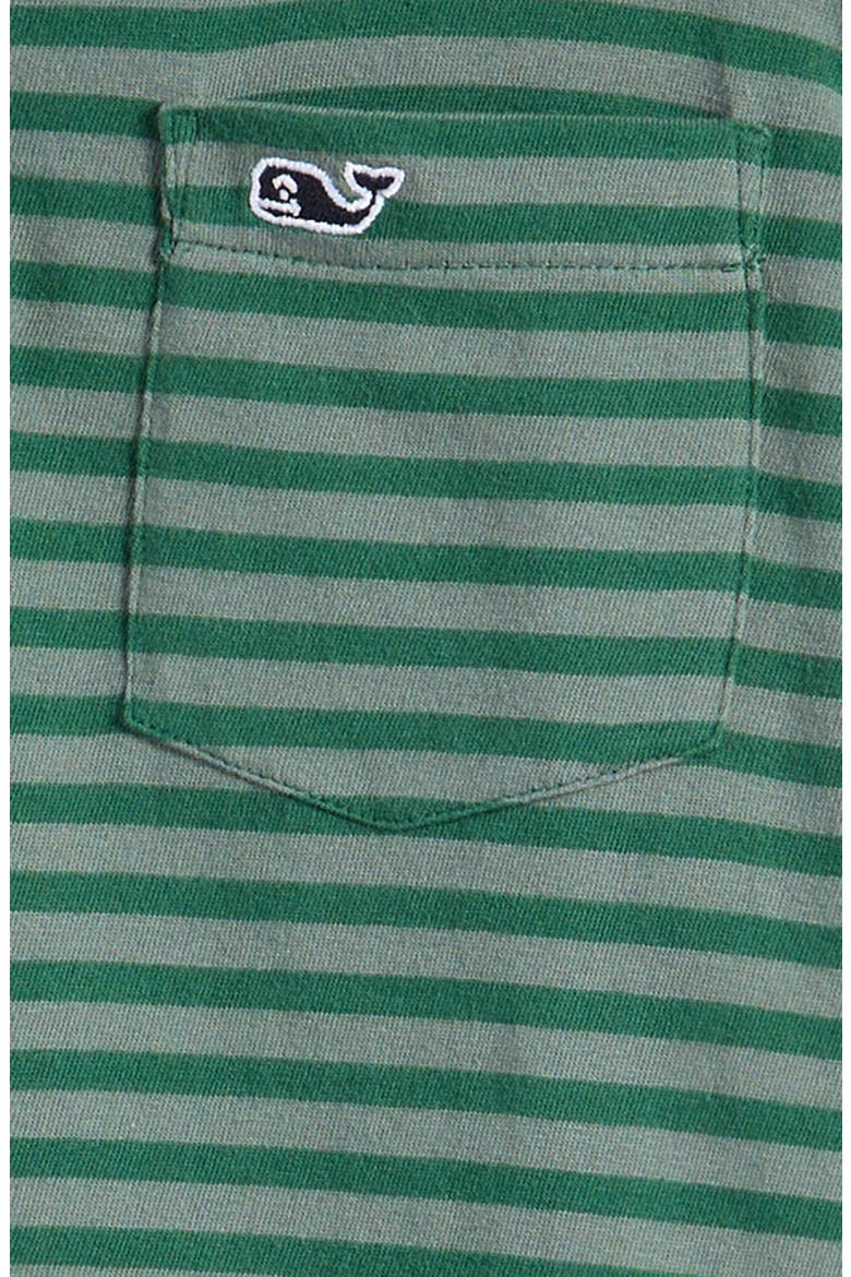Kids' Island Stripe Pocket Polo, Alternate, color, SCHOONER STRIPE GREEN