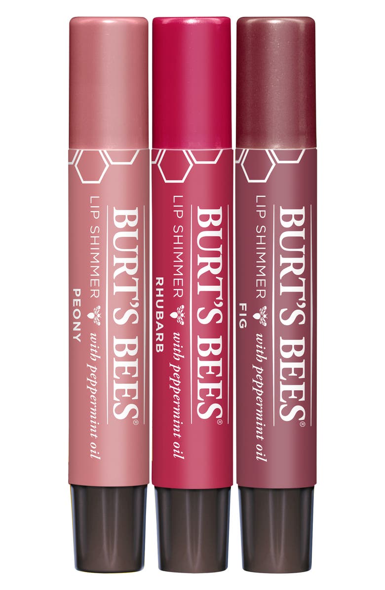 Burt's Bees Kissable Color Warm Collection 3-Piece Lip Shimmer Gift Set, Alternate, color, 