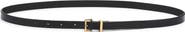 FRAME Petite Square Buckle Skinny Leather Belt