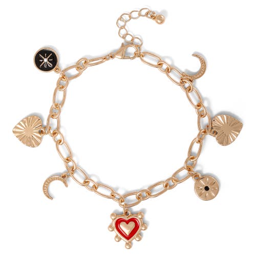 Jessica Simpson Gold-tone Charm Bracelet In Gold