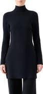 Akris Fine Gauge Cashmere & Silk Tunic Turtleneck Sweater