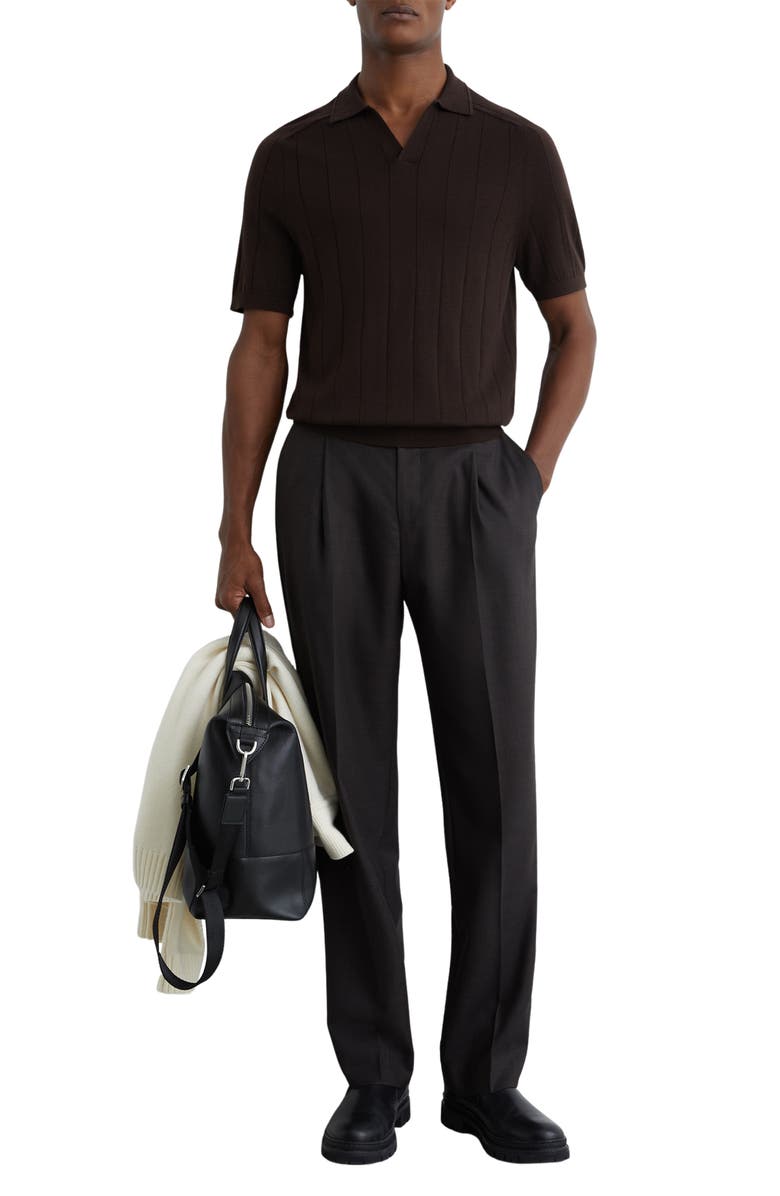 Reiss Chelmsford Polo, Alternate, color, Chocolate Brown