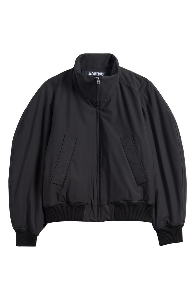 Jacquemus Le Bomber Aero Padded Bomber Jacket, Main, color, Black
