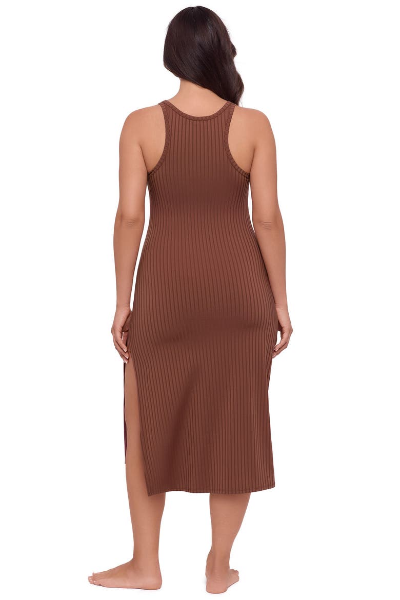 Rib Coverup Dress, Alternate, color, Latte
