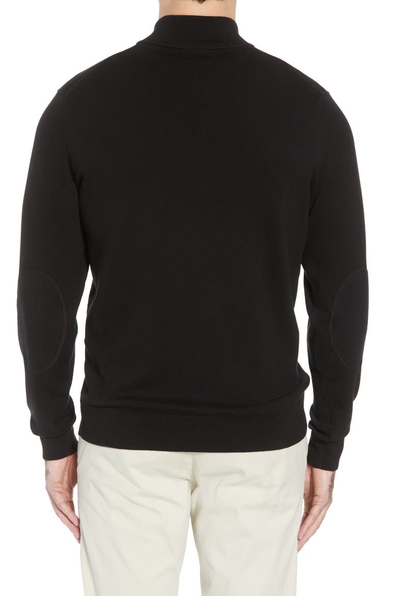 San Francisco 49ers - Lakemont Regular Fit Quarter Zip Sweater, Alternate, color, BLACK