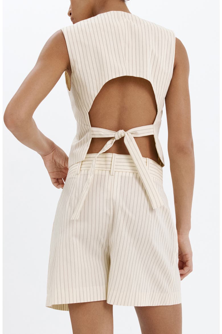 Pinstriped Vest, Alternate, color, VANILLA