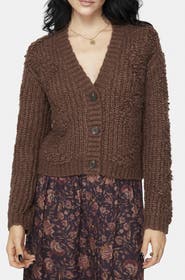 Disturbia Aubrell Wave V-Neck Knit Cardigan