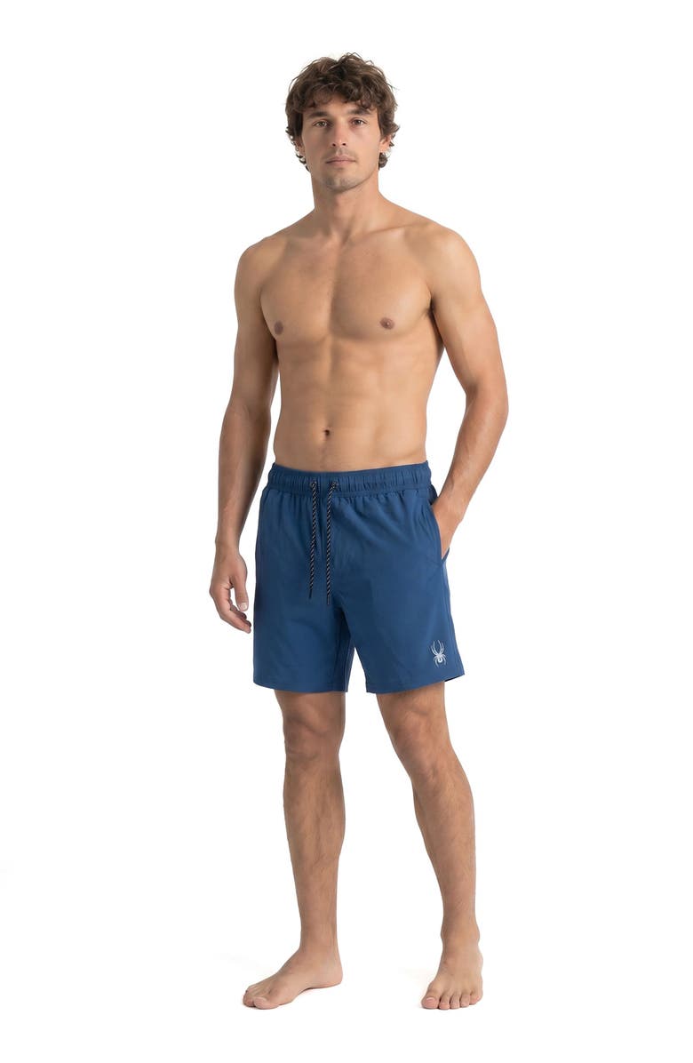 Spyder Ripstop Texture Volley Swim Shorts, Alternate, color, Abyss