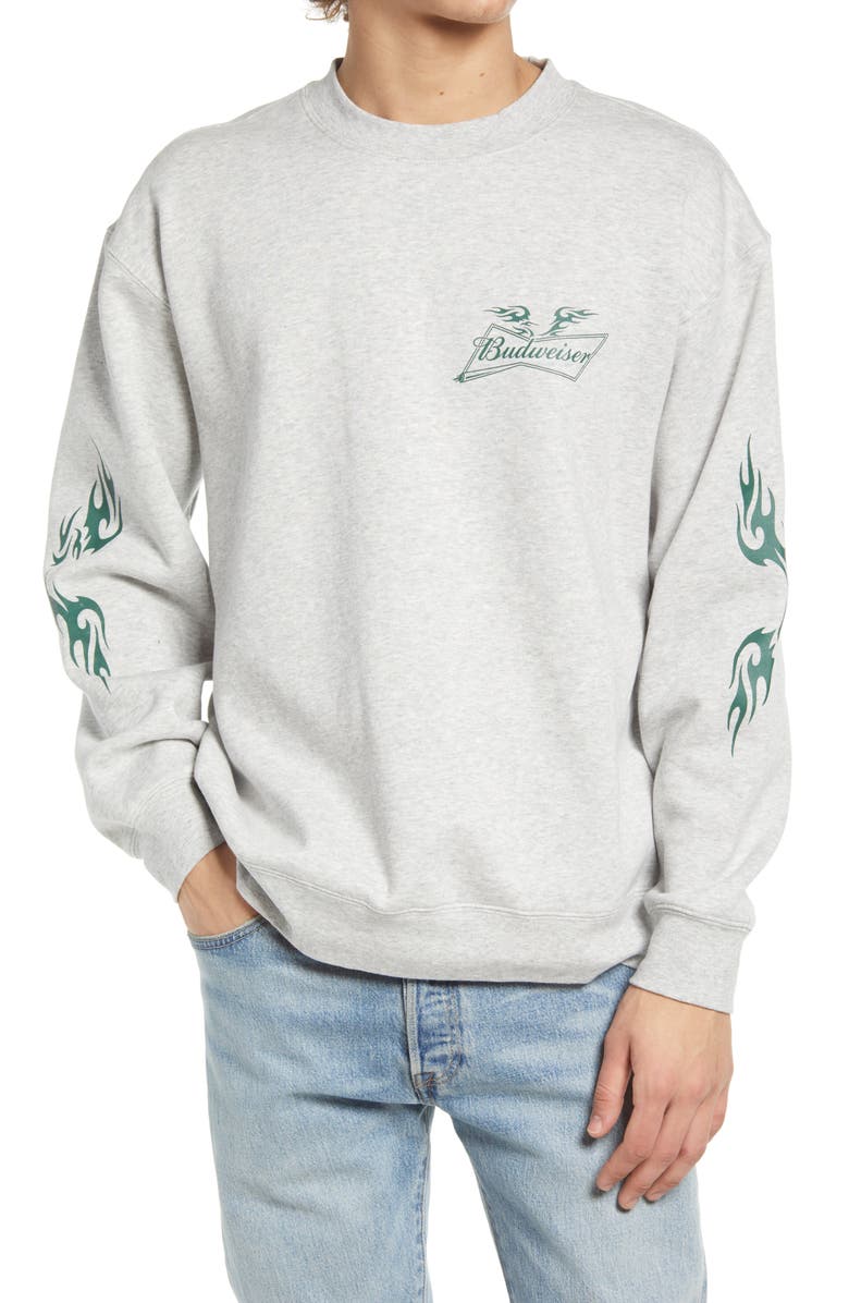 PacSun x Budweiser Drive Crewneck Sweatshirt, Main, color, 