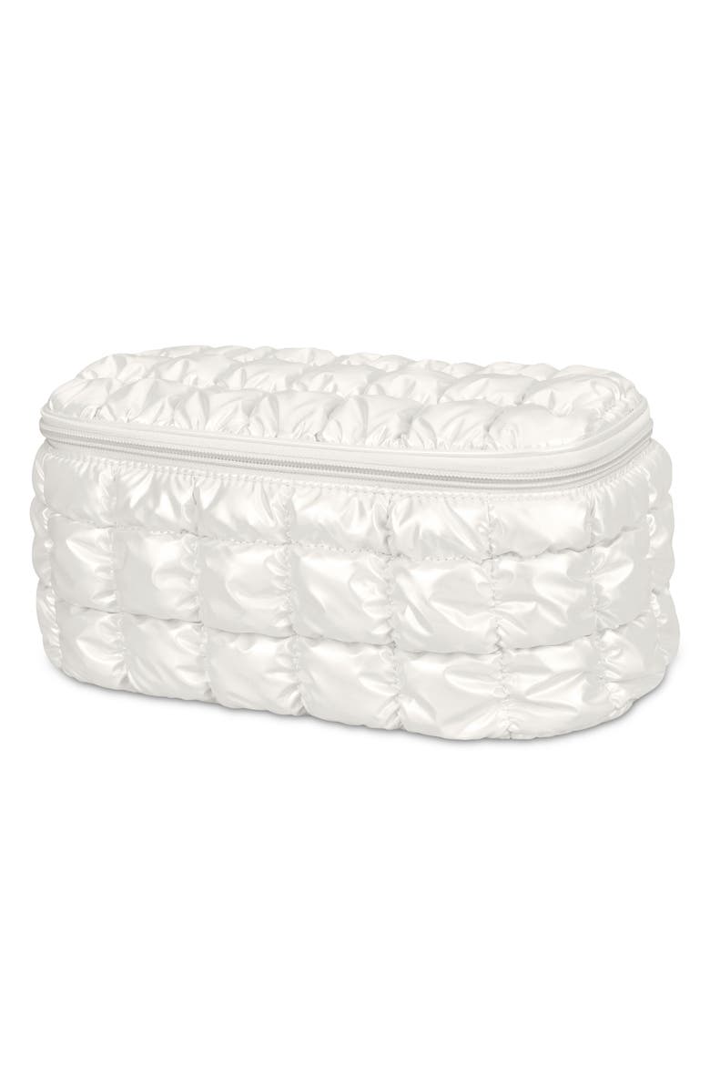 Iscream Kids' Shiny Puffer Cosmetics Case, Alternate, color, White