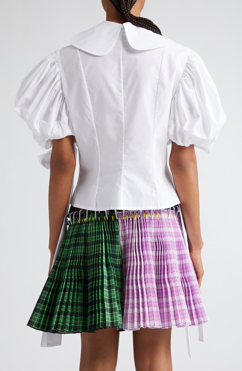 Chopova Lowena x Disney Canina Bedsheet Puff Sleeve Organic Cotton Top, Alternate, color, 