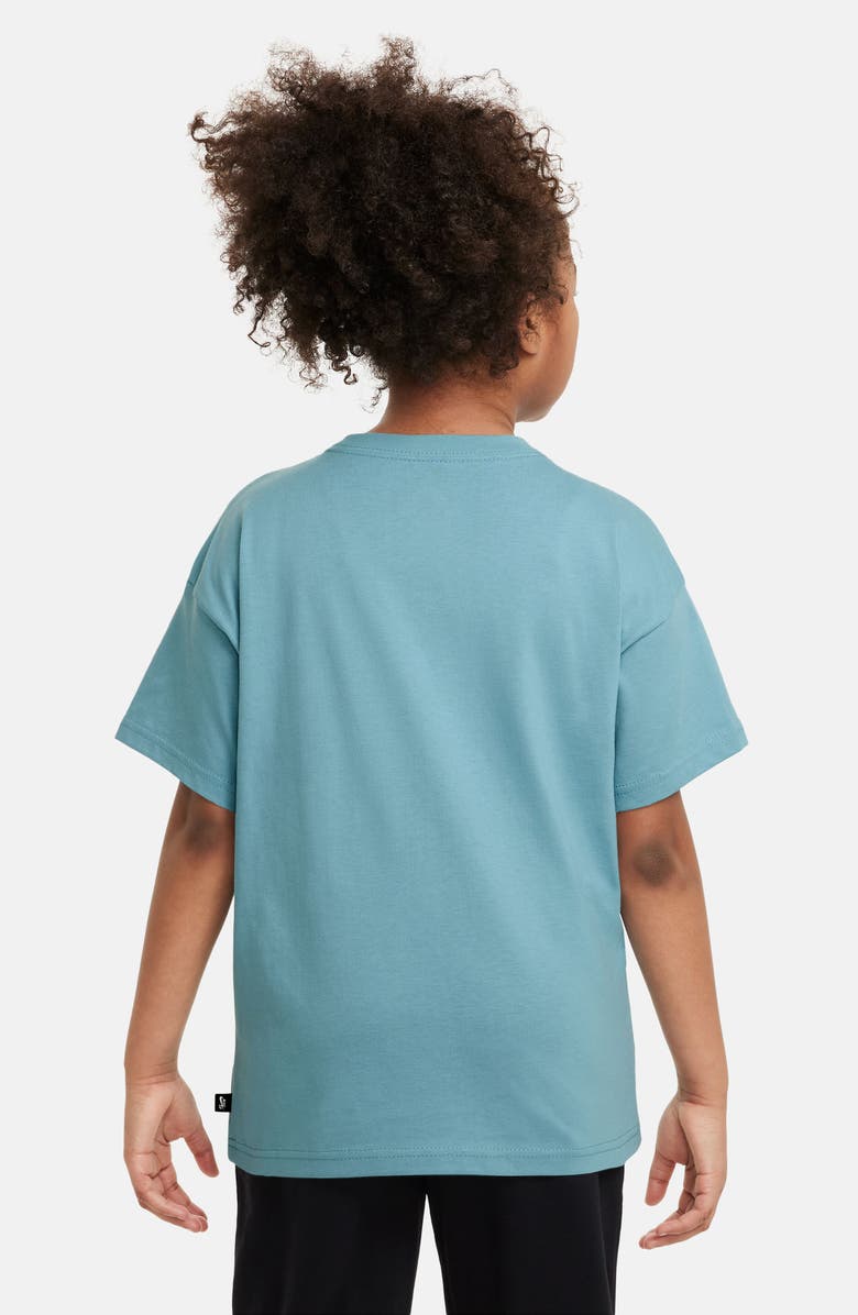 Nike Kids' Sportswear Logo Cotton Graphic T-Shirt, Alternate, color, Denim Turquoise