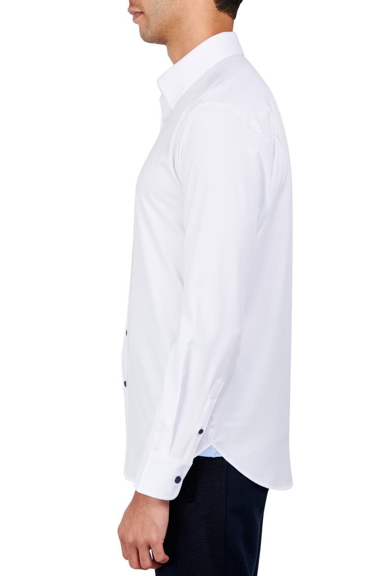 Regular Fit Solid Performance Dress Shirt, Alternate, color, WHITE