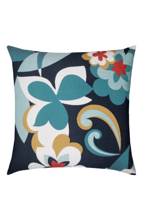 Floral Impact Jacquard Indoor 
Outdoor Woven Accent Pillow