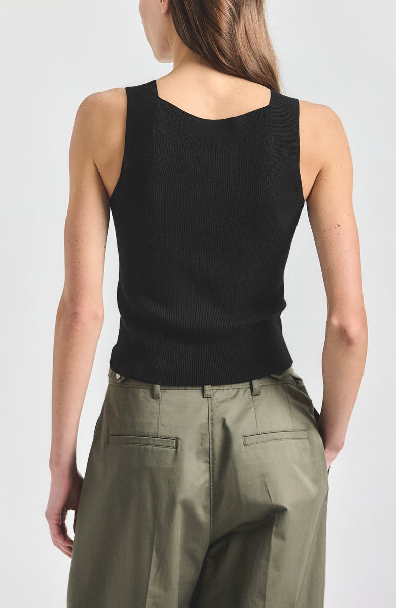 Derek Lam 10 Crosby Dakota Tank Top, Alternate, color, Black