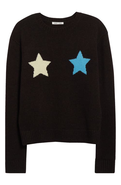 Sandy Liang Trois Star Wool & Cashmere Sweater In Dark Brown