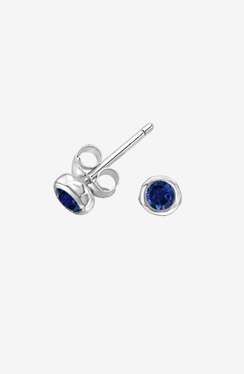Dower & Hall 3mm Blue Sapphire Dewdrop Studs, Main, color, Sterling Silver
