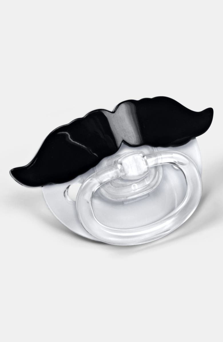 Fred & Friends 'Mustache' Pacifier, Main, color, Black
