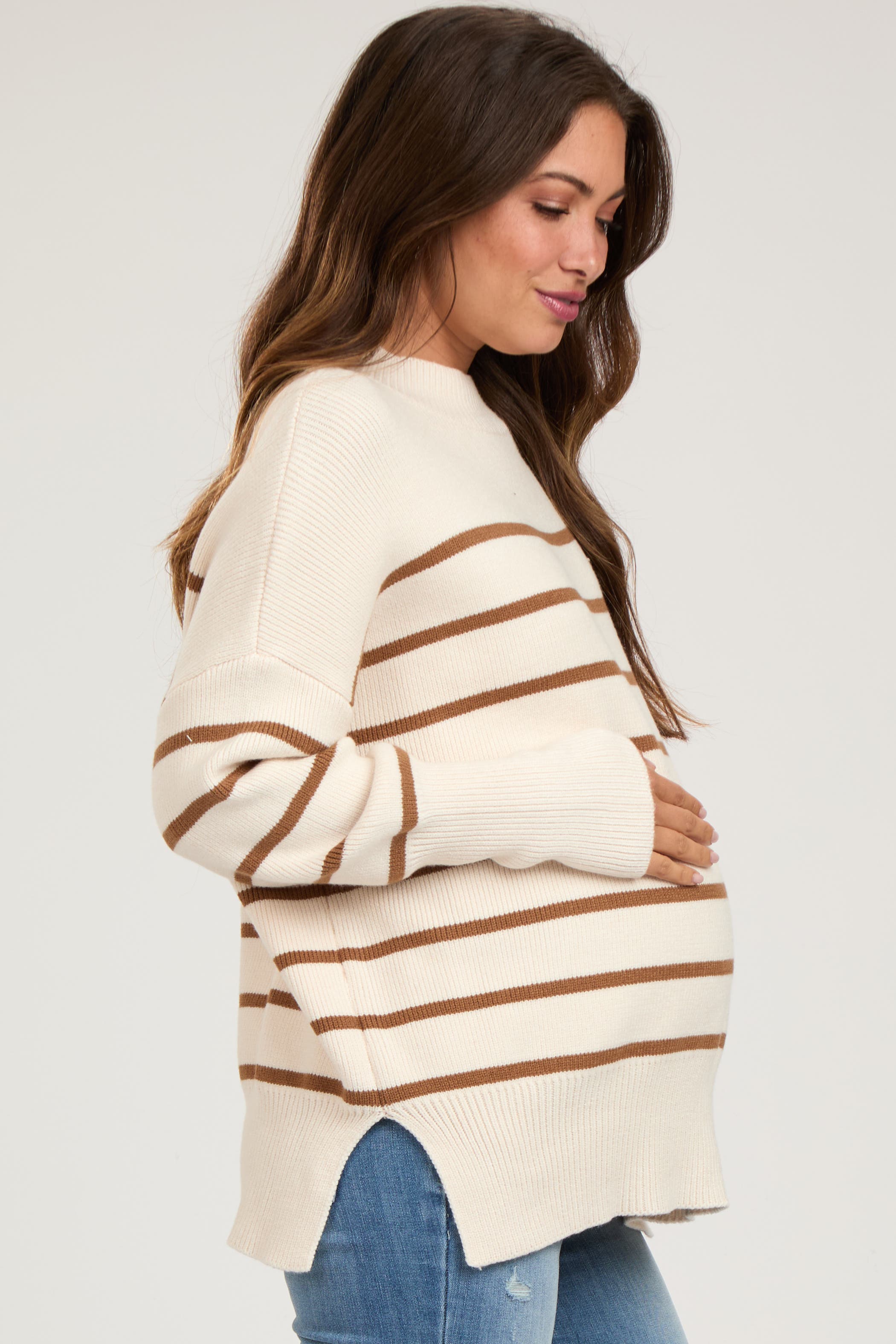 Striped Drop Shoulder Sweater - image 2
