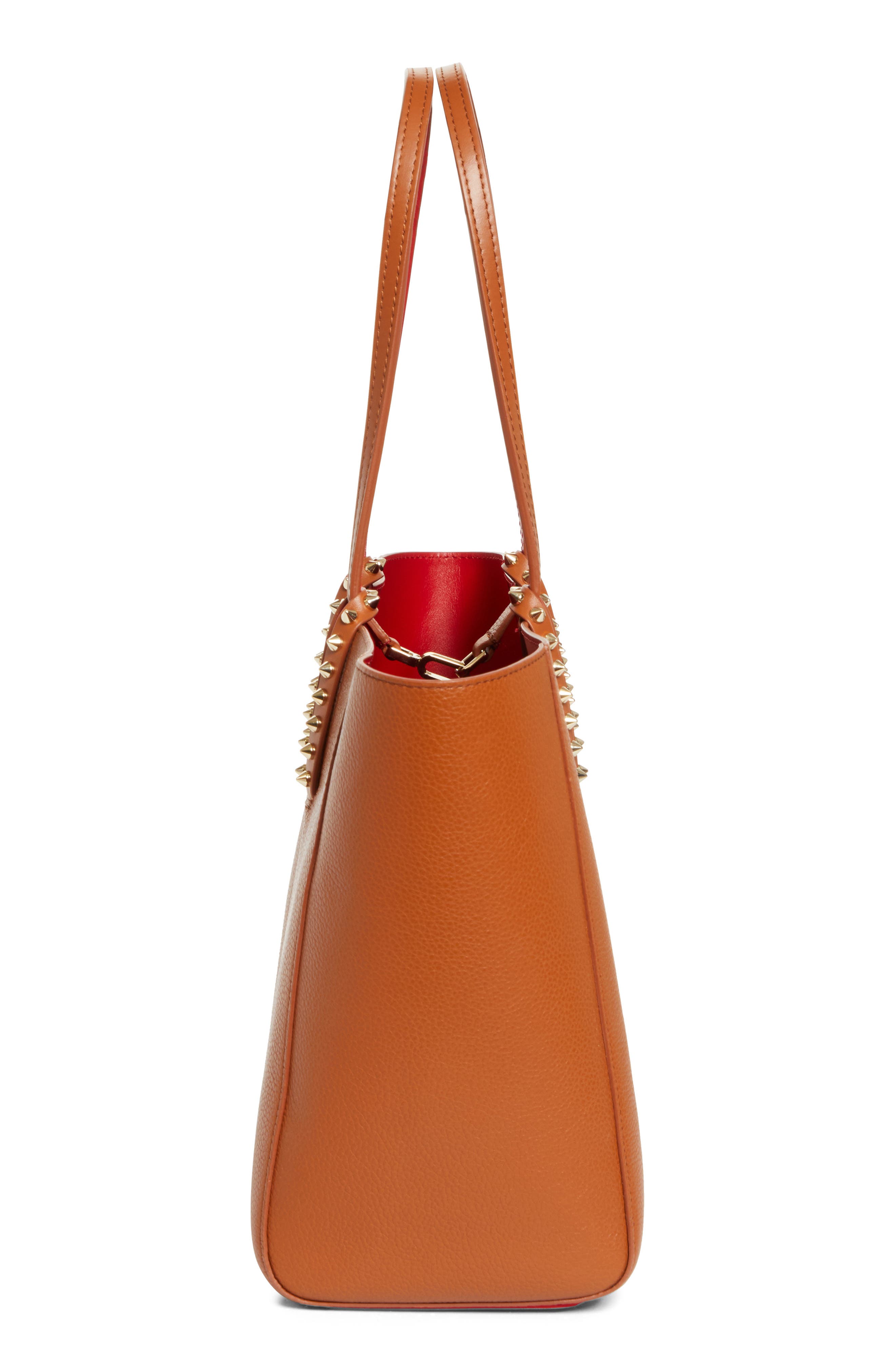 Christian Louboutin Small Cabata Soft Leather Tote, Alternate, color, Cm6t Cuoio/Gold