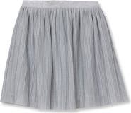 Lands' End Girls Pleated Metallic Skirt
