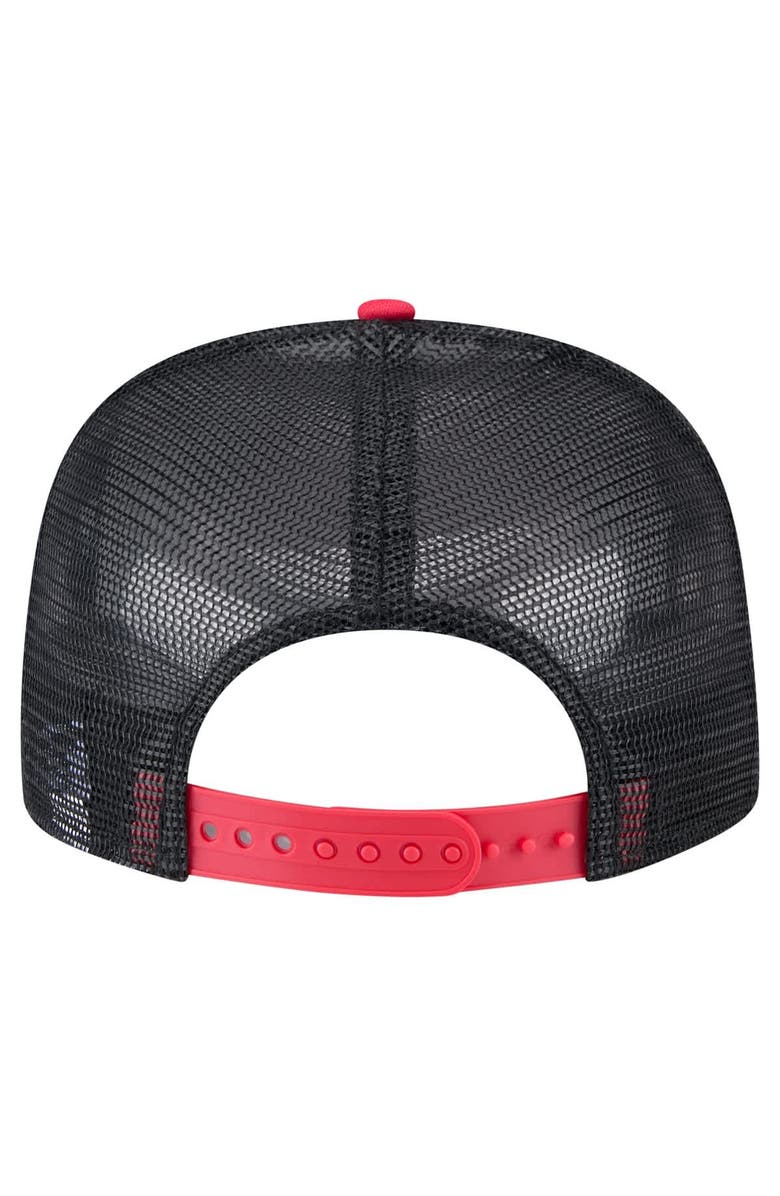 New Era Men's New Era White/Red Cincinnati Reds Retro Script Trucker 9FIFTY Snapback Hat, Alternate, color, 