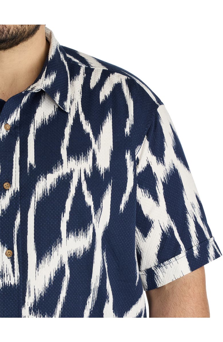 Synrgy by DXL Big & Tall Textured Abstract Sport Shirt, Alternate, color, 