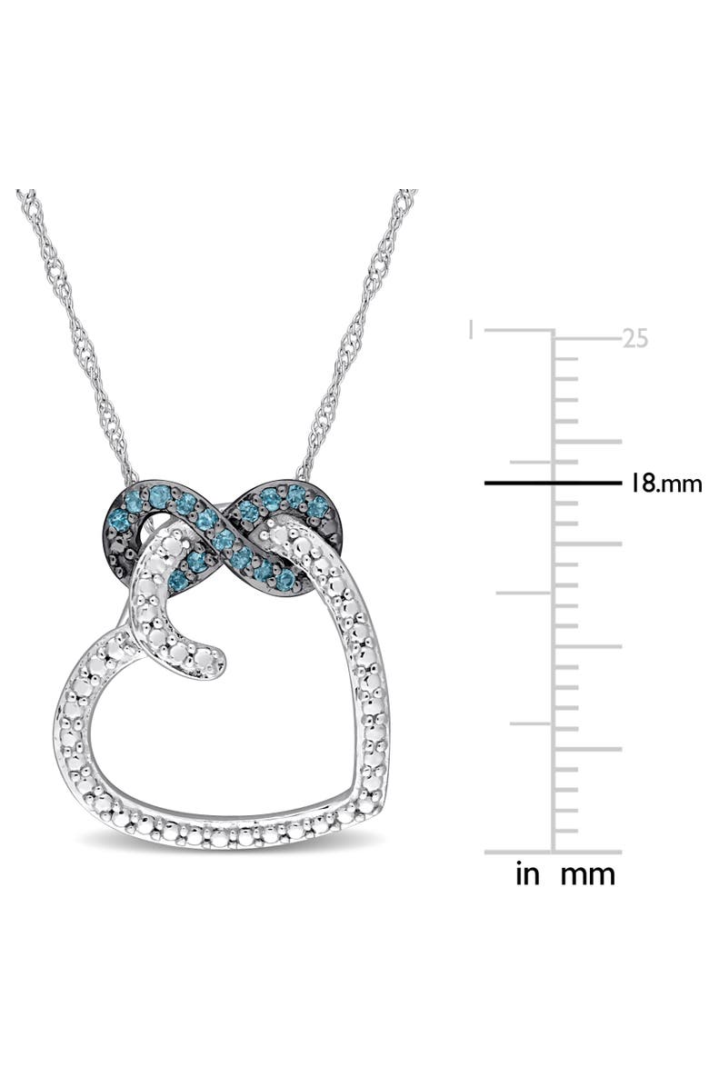 Julianna B. Gemstone Infinity Heart Necklace 10K, Alternate, color, Blue Topaz