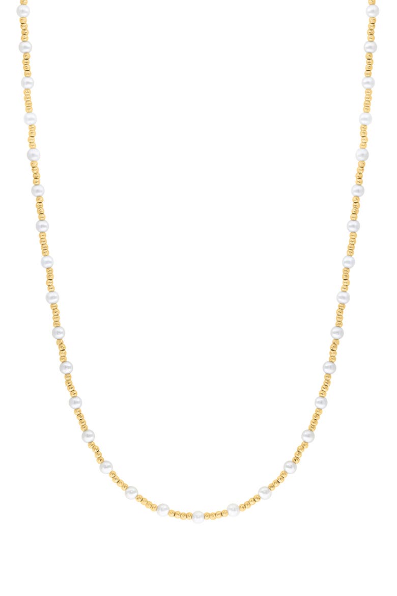 Freshwater Pearl Beaded Necklace, Main, color, WHITE