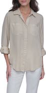 DKNY Jeans Tencel® Lyocell Chambray Button-Up Shirt