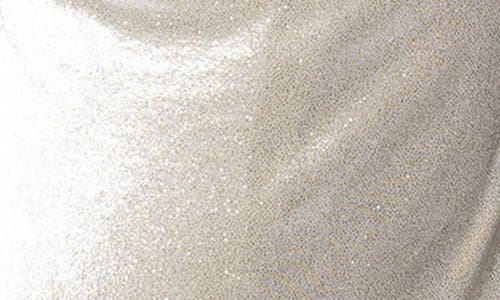 Betsy & Adam Women's Glitter Knit Off-the-shoulder Gown In Champagne