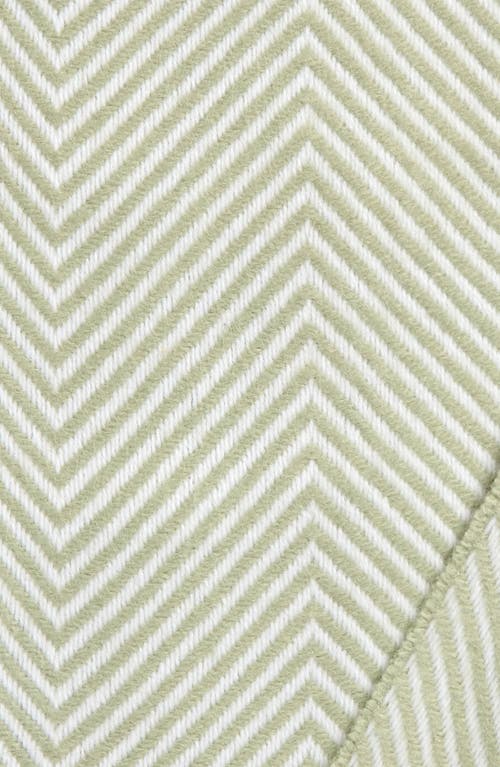 Next Herringbone Throw Blanket In Sage Green