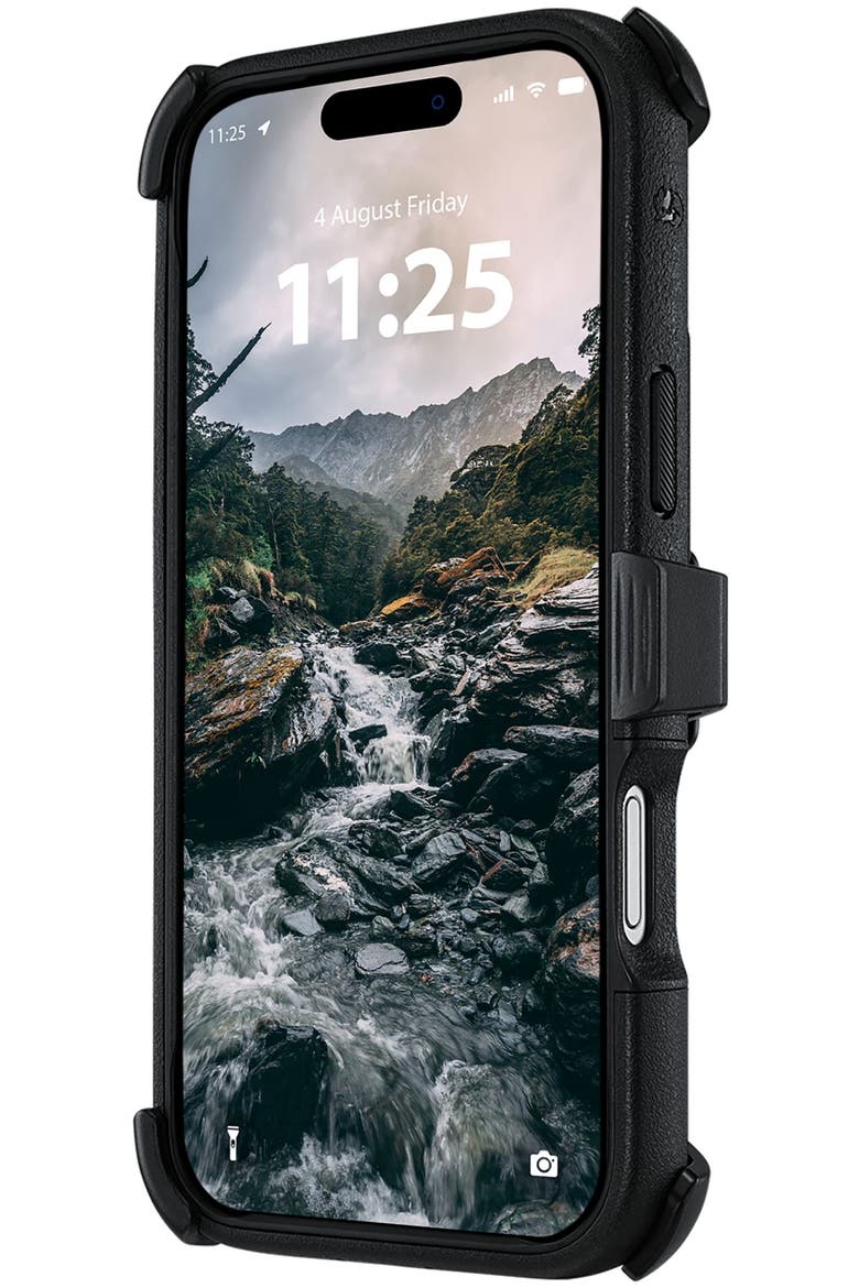 Voyager MagSafe Case with Holster for Apple iPhone 18 Pro / 17 Pro, Alternate, color, Black Multicolor