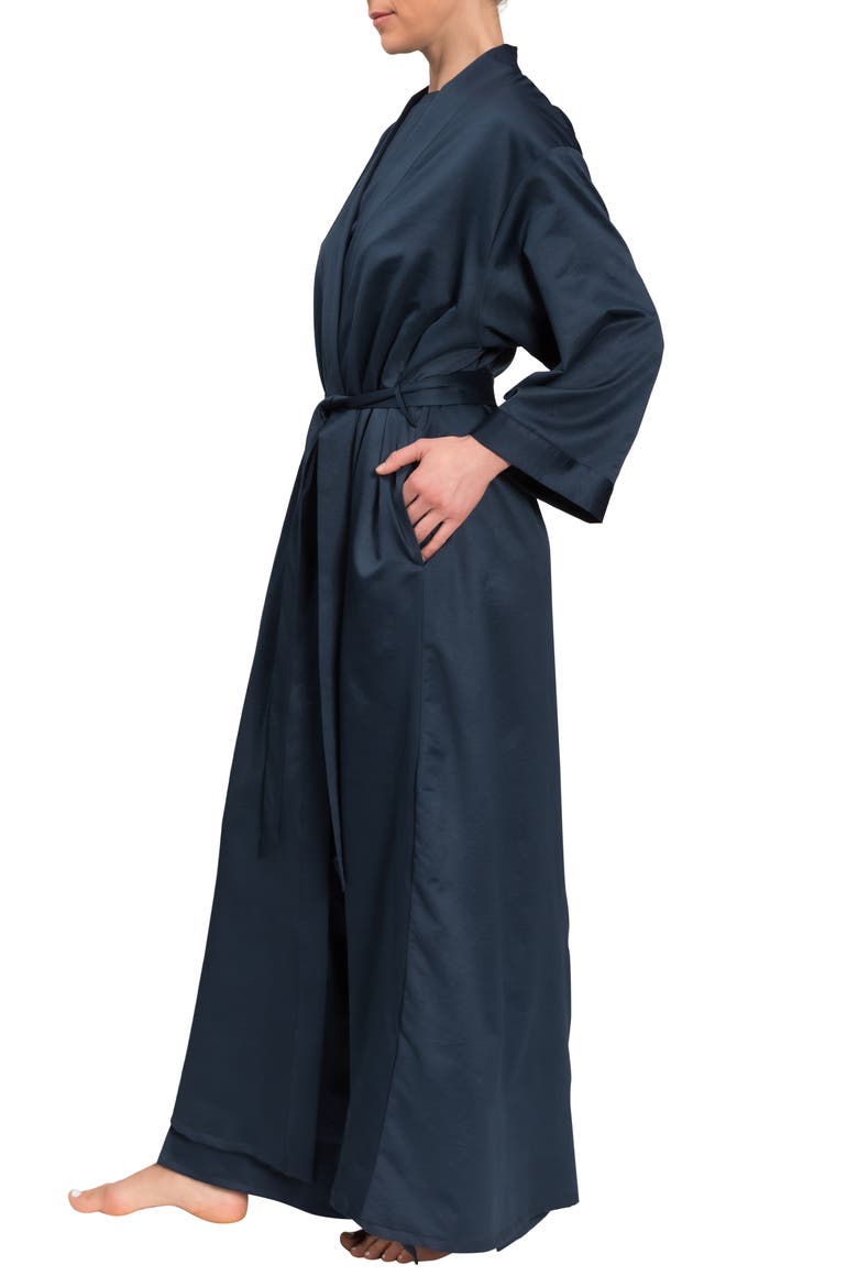 Colette Cotton Robe, Alternate, color, INKY BLUE