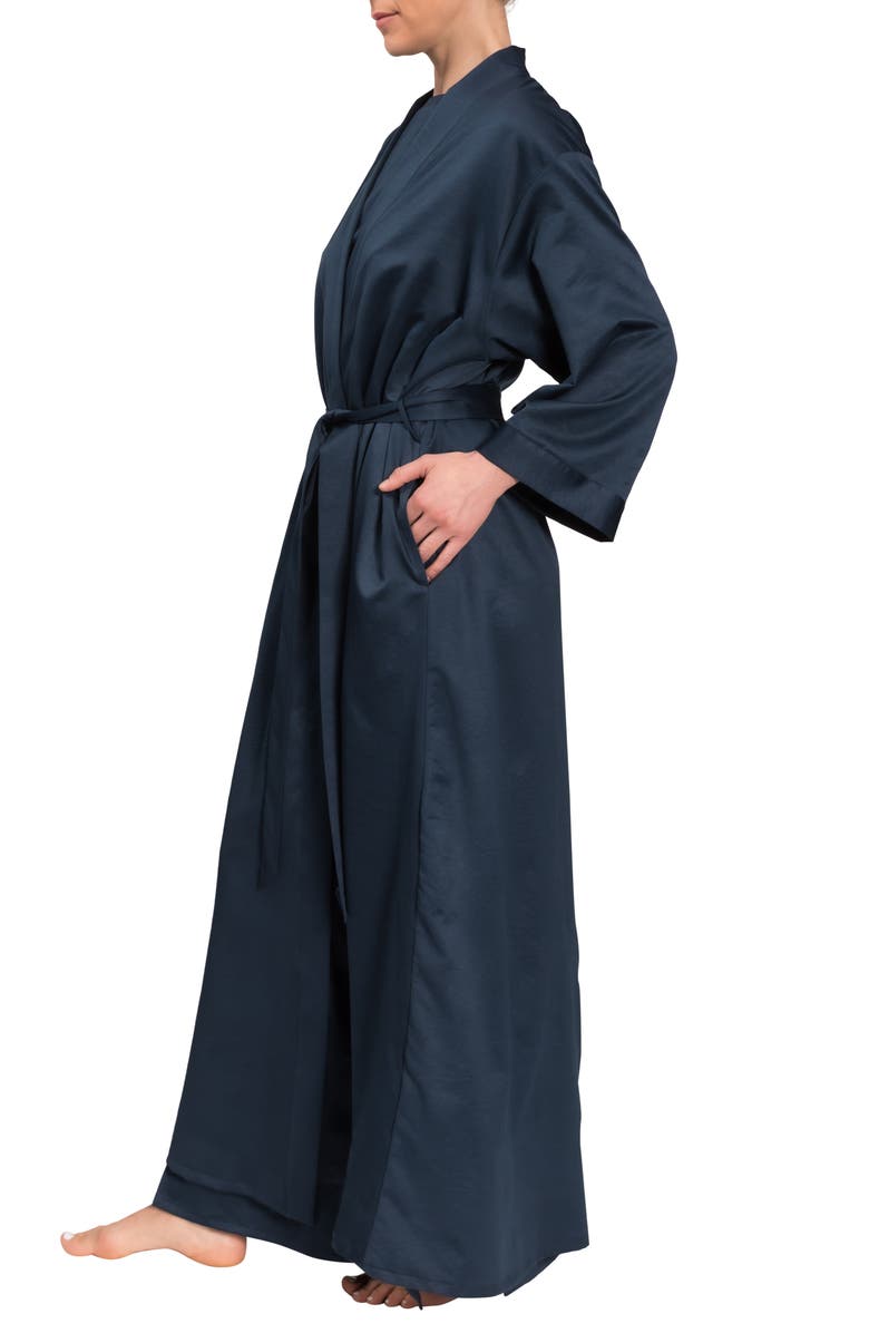 Everyday Ritual Colette Cotton Robe, Alternate, color, Inky Blue