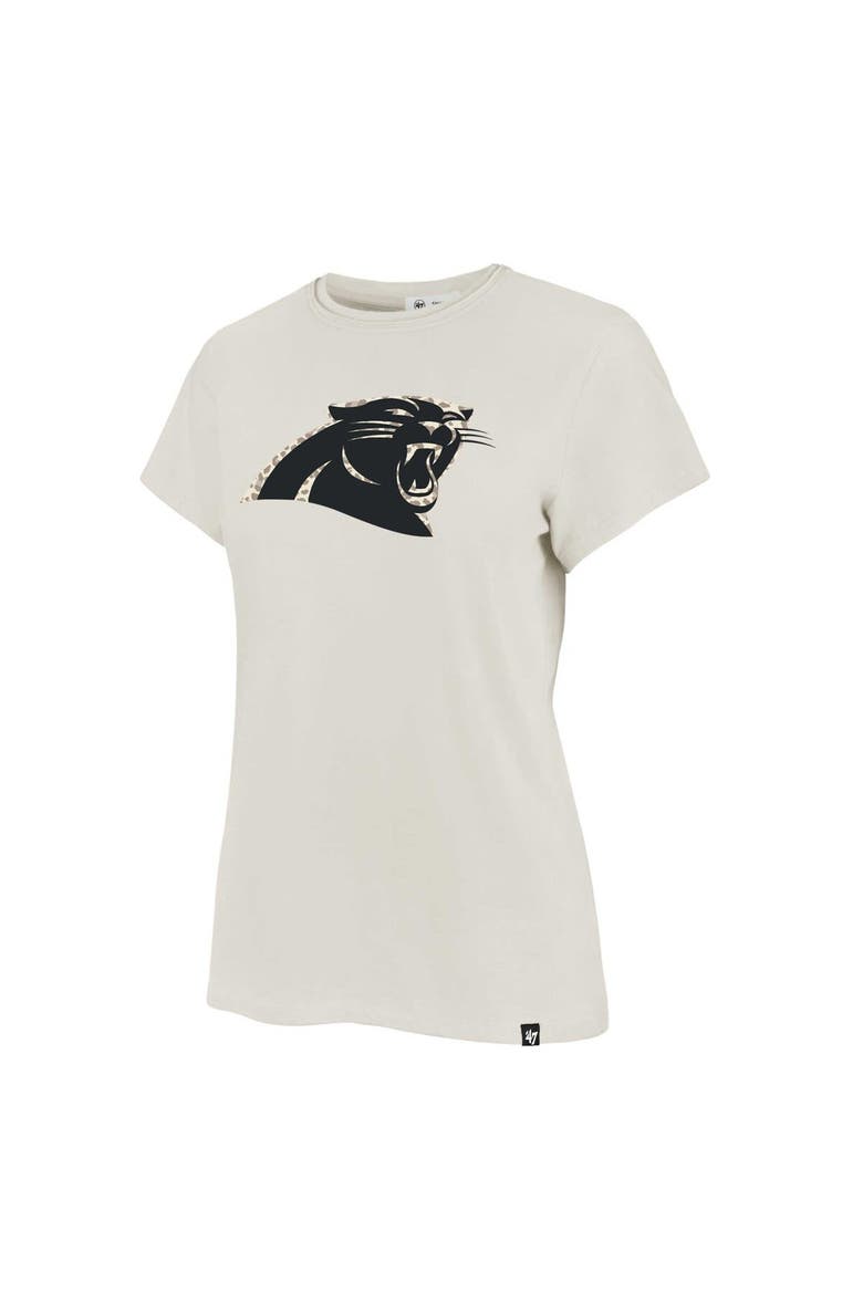 Women's '47 Cream Carolina Panthers Panthera Frankie T-Shirt, Alternate, color, Cream