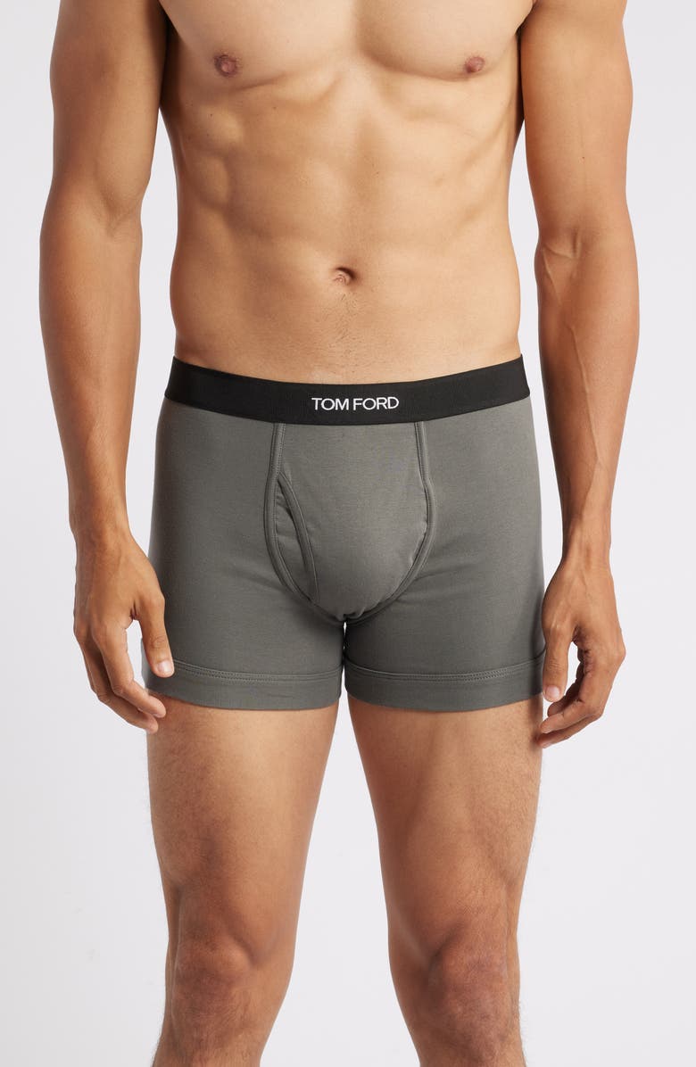 TOM FORD Cotton Stretch Jersey Boxer Briefs, Main, color, Slate