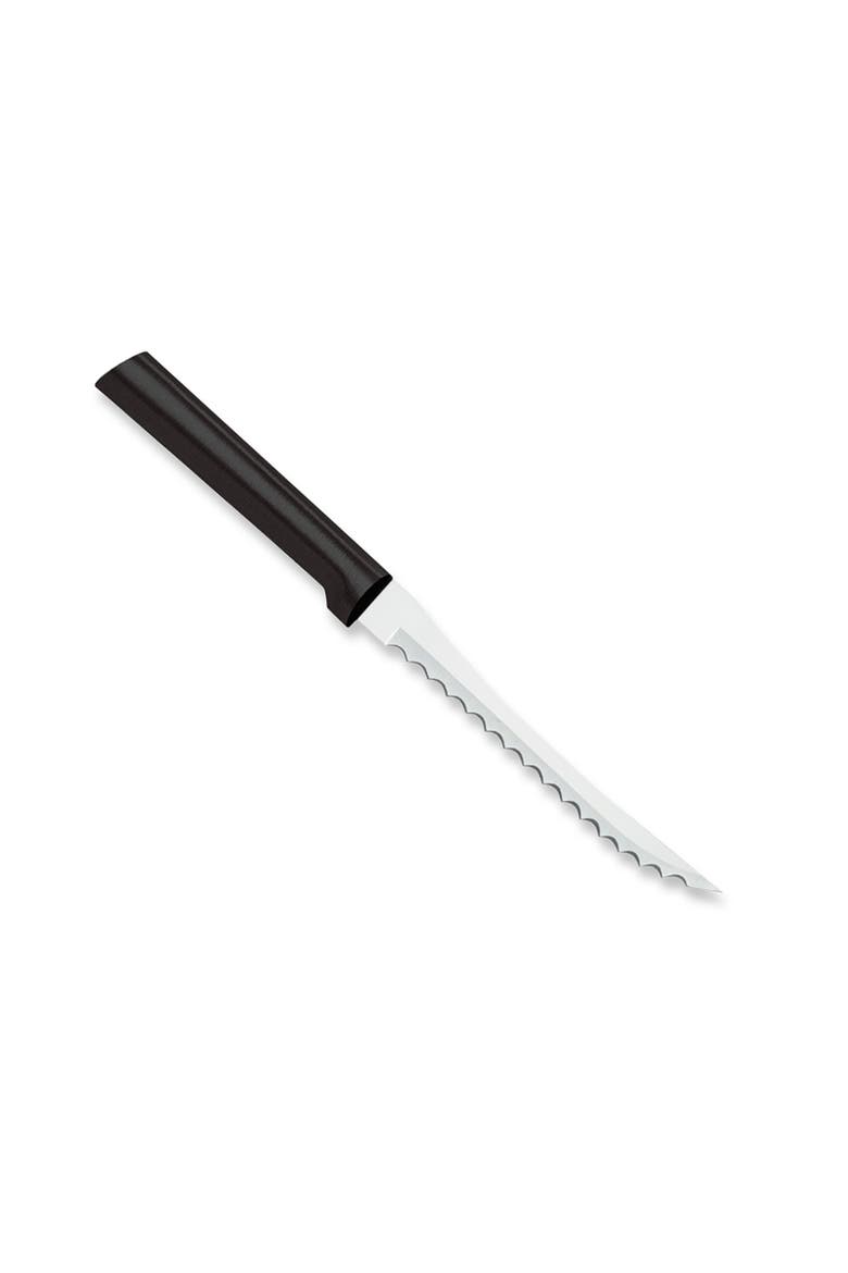 Cutlery 5-Inch Tomato Slicer Stainless Steel Serrated Blade, Main, color, Black