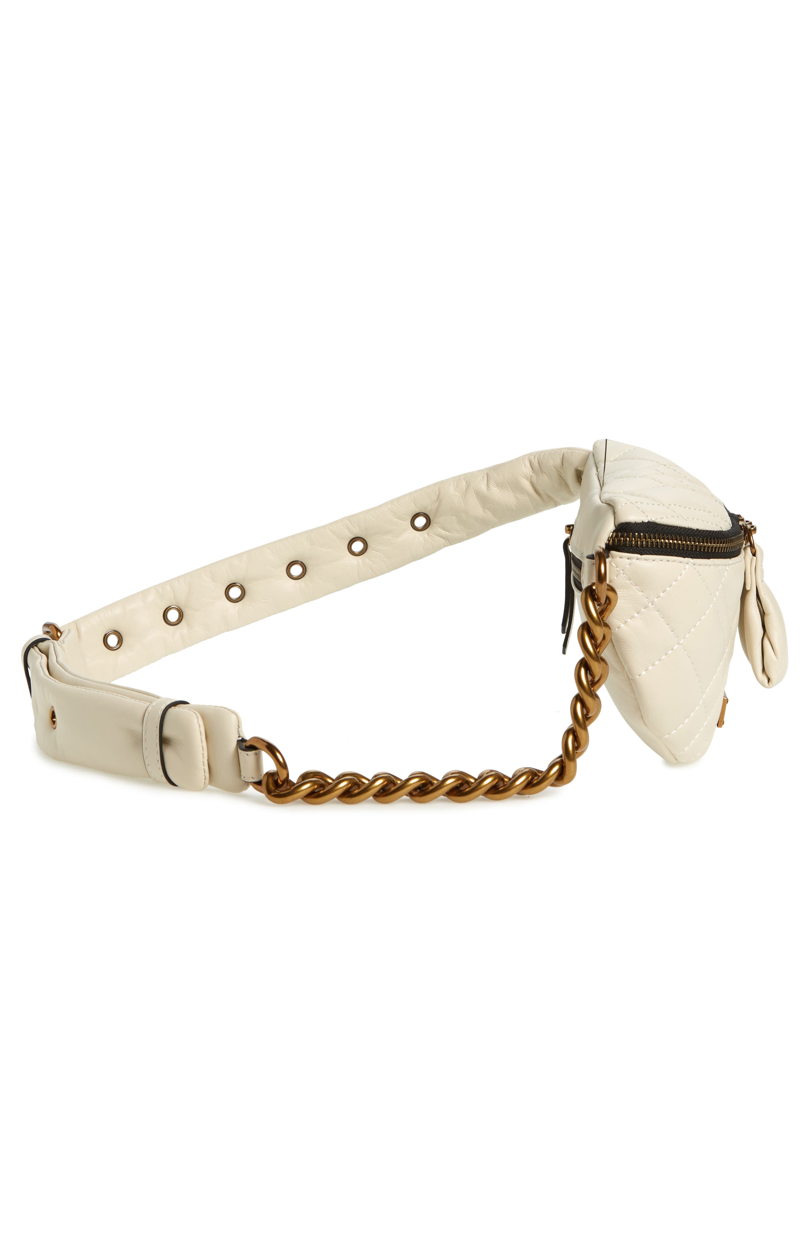 Kurt Geiger London Small Brixton Quilt Belt Bag, Alternate, color, Natural