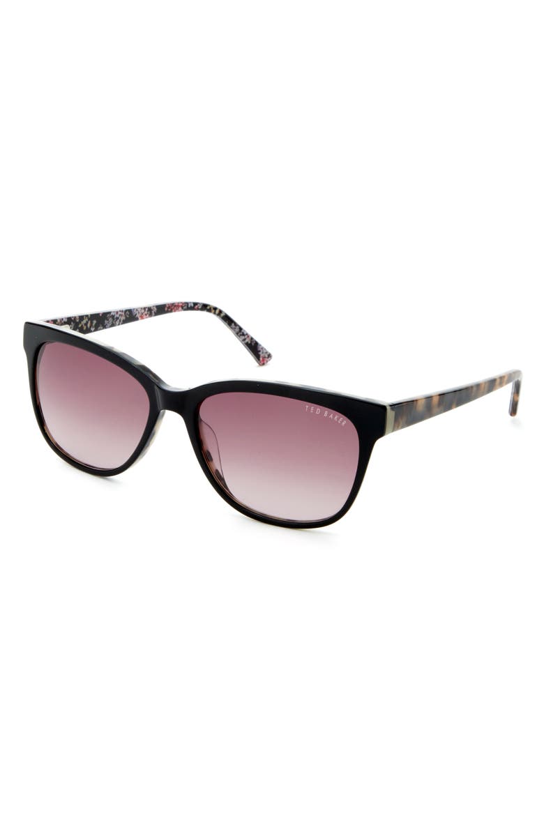 Ted Baker London 55mm Cat Eye Full Rim Sunglasses, Alternate, color,