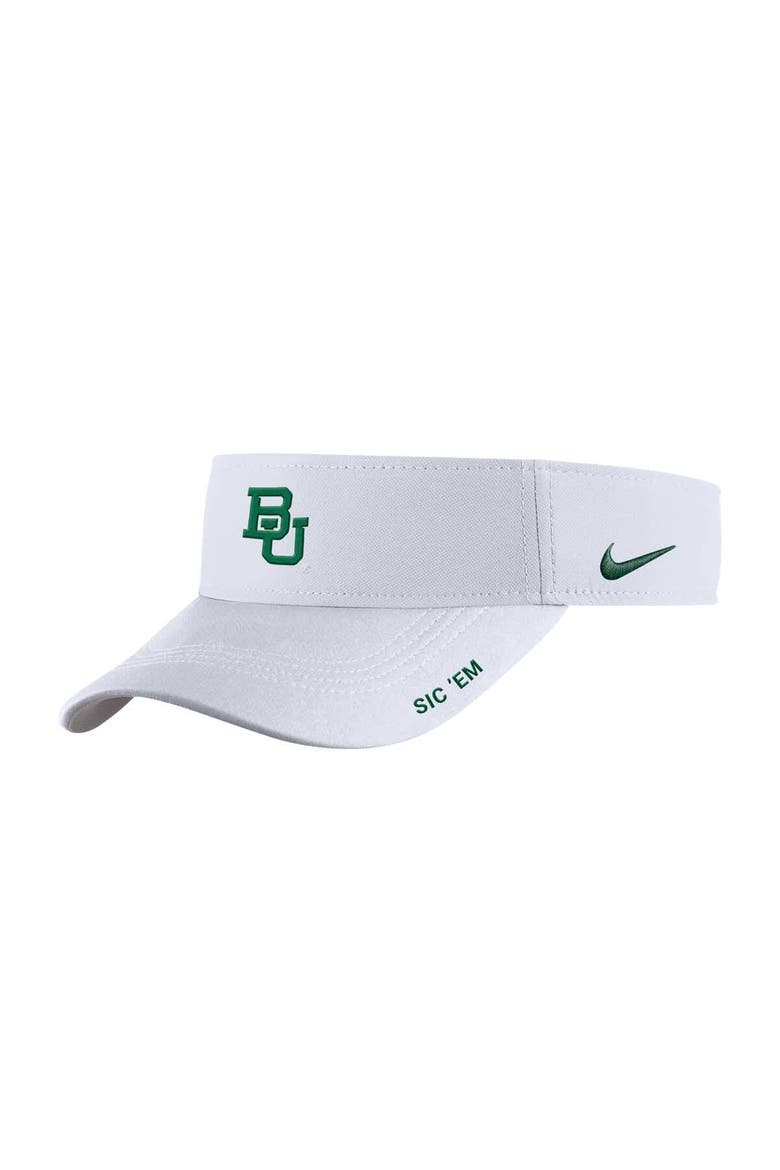 Men's Nike White Baylor Bears On-Field Softball Authentic Ace Performance Adjustable Visor, Main, color, White