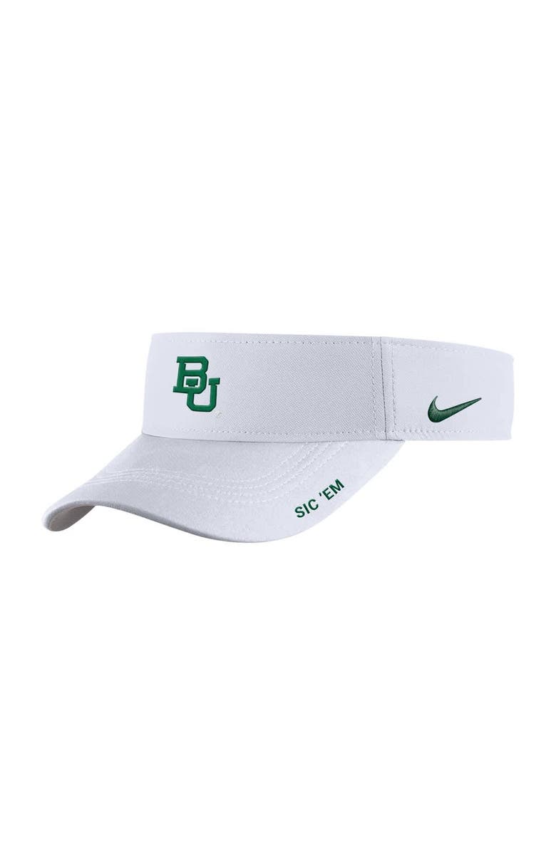 Nike Men's Nike White Baylor Bears On-Field Softball Authentic Ace Performance Adjustable Visor, Main, color, White