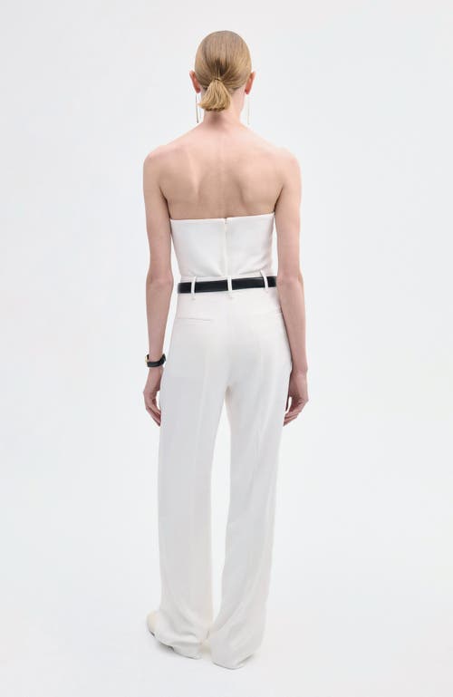 Co Strapless Bustier Top In White