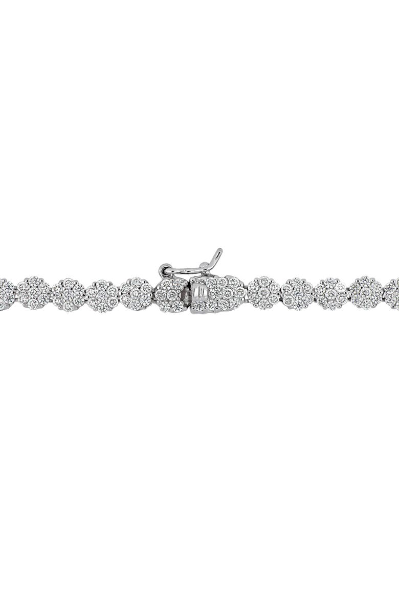 Cubic Zirconia Lariat Tennis Necklace, Alternate, color, Sterling Silver